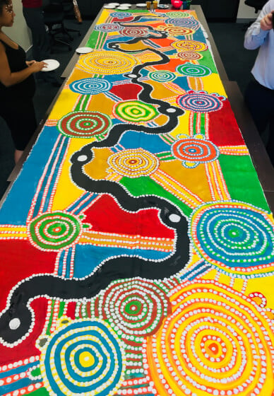 Aboriginal Painting and Culture Class: Team Mural