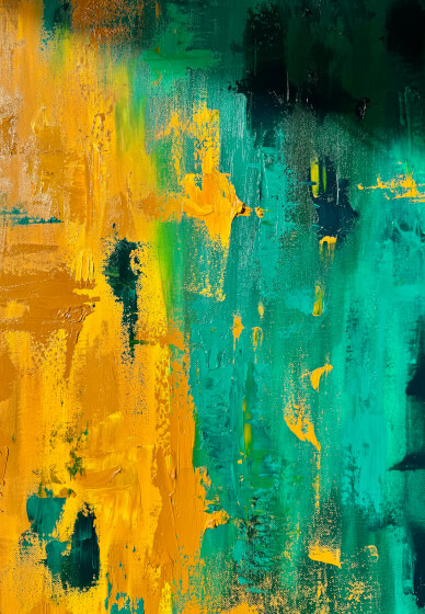 Abstract Oil Painting with Palette Knives