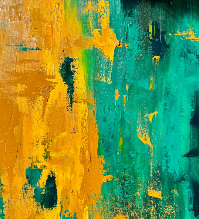 Abstract Oil Painting with Palette Knives