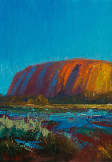Abstracted Uluru (Ayers Rock) Ready to Hang Artwork