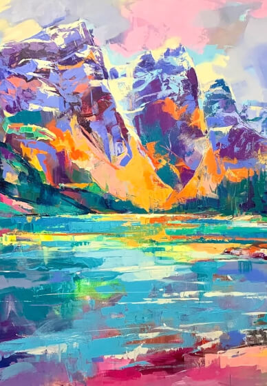 Acrylic Landscape Painting Workshop: Rockies and Lakes