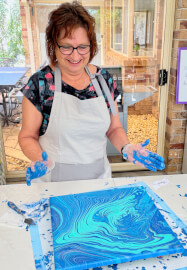 Image for Acrylic Paint Pouring Class: Create a Ring Pour