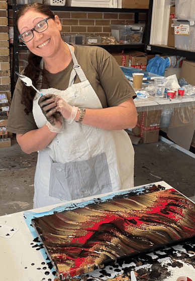 Acrylic Paint Pouring Class: Create a Swipe