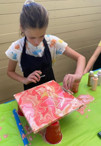 Acrylic Paint Pouring Class for Kids