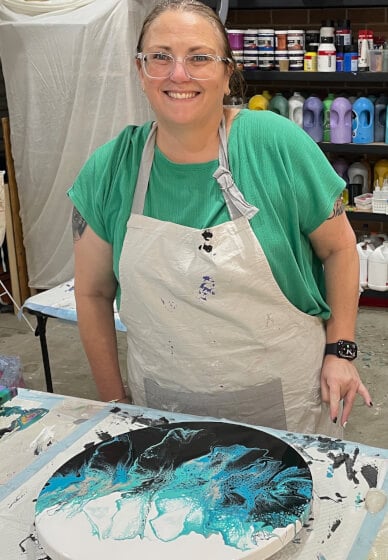Acrylic Paint Pouring Class: Fun with Blow Dryers