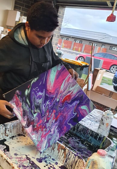 Acrylic Paint Pouring Workshop for Kids