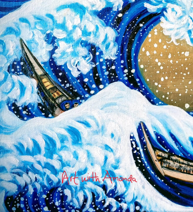 Acrylic Painting Class: Hokusai's the Great Waves
