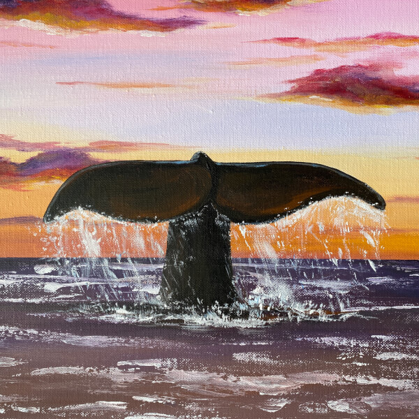 Acrylic Painting Class: Whale Wave Tail Perth | Gifts | ClassBento