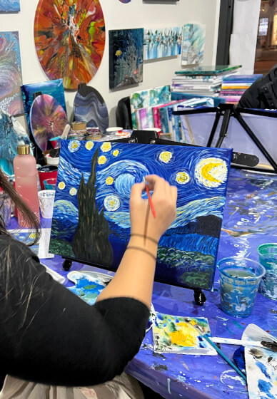 Acrylic Painting Course (Starry Night, Van Gogh)