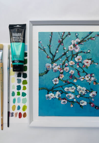 Acrylic Painting Workshop: Blooming Sakura in Van Gogh Style