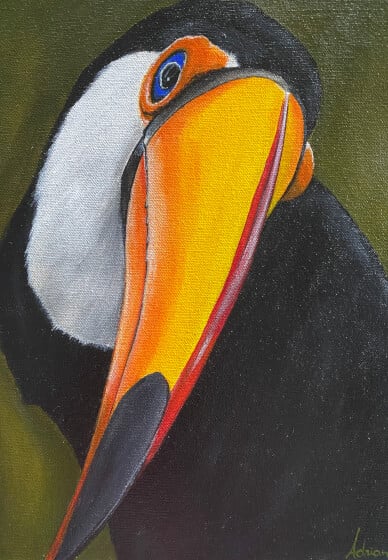 Acrylic Painting Workshop: Toco Toucan Head