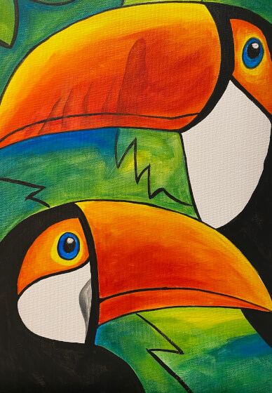 Acrylic Painting Workshop: Two Toco Toucan