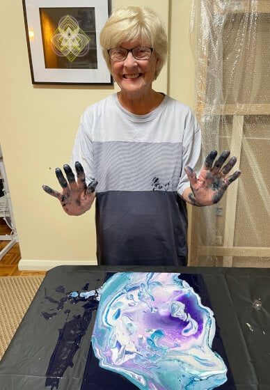 Acrylic Pour Painting Class for Mother's Day