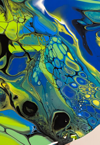 Acrylic Pouring Class: Coasters with Bloom Technique (Cells)