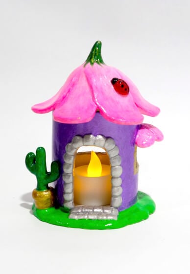 Air Dry Clay Class: Flower House Lantern