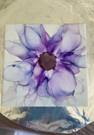 Image for Alcohol Ink Class: Floral Plate and Tile
