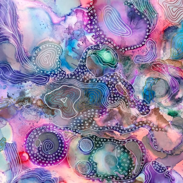 Alcohol Ink Class Large Artwork Adelaide Events ClassBento