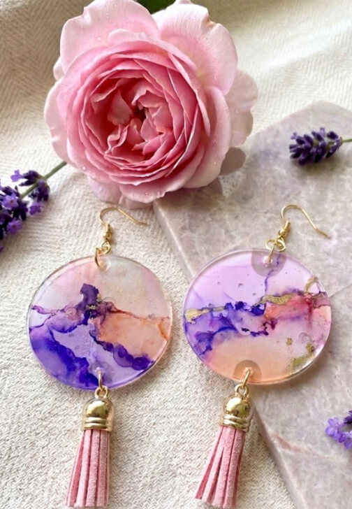 Alcohol Inks Earring Making Class