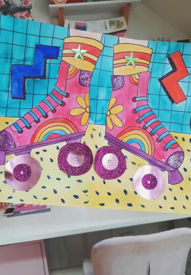 Art Class for Kids: Retro Roller Skates (8-12 Years)