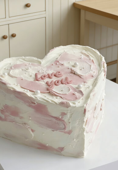 Art Textured Valentine's Heart Cake Workshop
