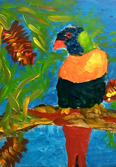 Australian Birds Painting Class for Kids