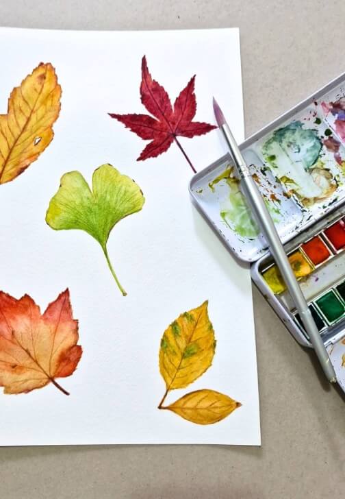 Autumn Leaves Watercolor Painting Class