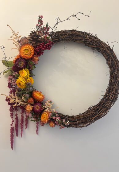 Autumn Wreath Making Class in the Garden