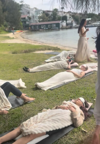 Beachside Sound Bath Class with Harbour Views