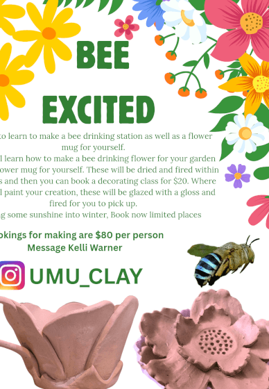 Hand-Build Bee Feeder and Petal Mug Class