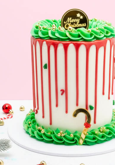 Beginner Christmas Buttercream Cake Class - Merry Dripmas