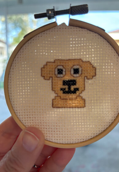 Beginner Cross Stitch Workshop: Stitch a Labrador Dog Design