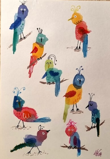 Beginner Watercolour Class - Animals