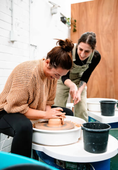 Beginner Wheel Throwing Pottery Course