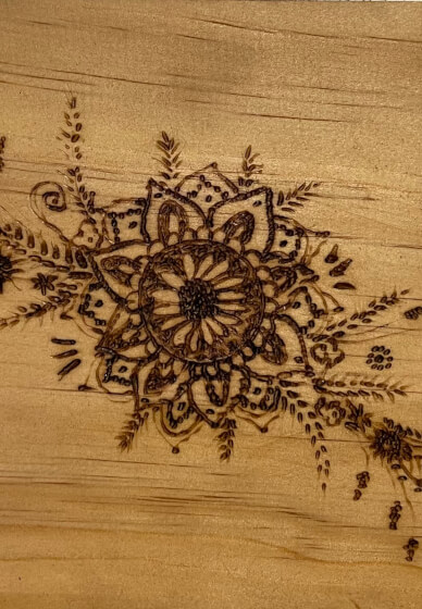 Beginner Woodburning Class: Embellish a Simple Flower Design