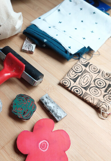 Beginners Block Printing on Fabric Class