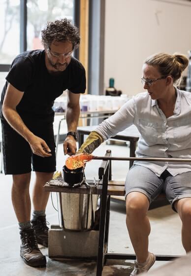 Beginner's Glassblowing Class for Two: Private Half-Day