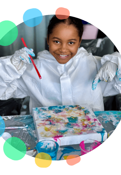 Birthday Art Party Fluid Art for Kids