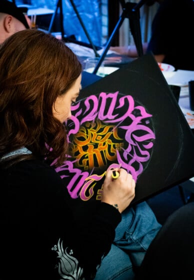 Black Letter Calligraphy and Spray Paint Workshop