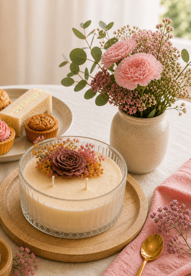 Bloom and Pour: Candle Making Workshop and Tea