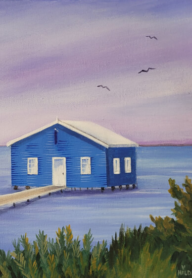 Blue Boat House Paint & Sip