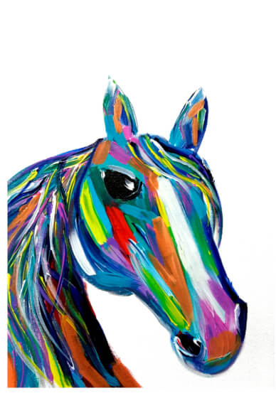 Boho Style Paint and Sip Class: Abstract Horse