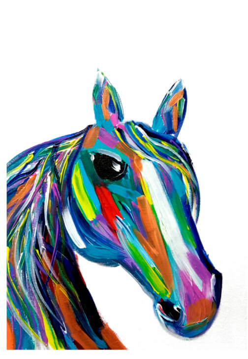 Boho Style Paint and Sip Class: Abstract Horse