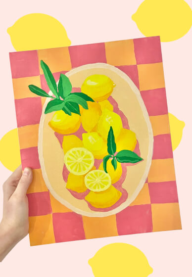 Bowl of Lemons Paint and Sip Class