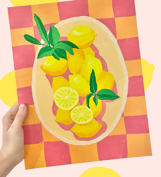 Bowl of Lemons Paint and Sip Class