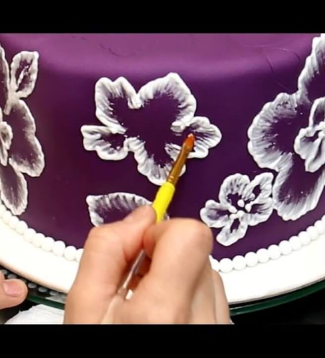 Brush Embroidery Cake Class