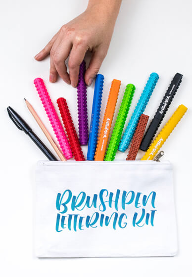Brush Pen Lettering Craft Kit