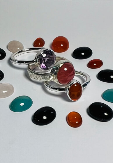 Cabochon Set Sterling Silver Ring Workshop