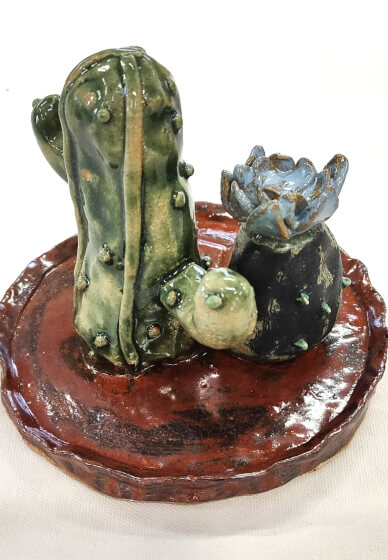 Ceramic Flowering Cacti Pot Workshop