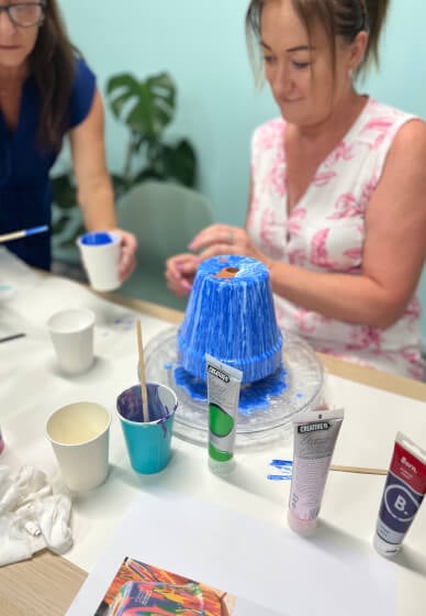 Ceramic Painting Workshop: Fluid Paint a Pot