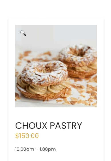 Choux Pastry Class